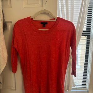 J. Crew Vibrant Red Crew Neck Sweater
